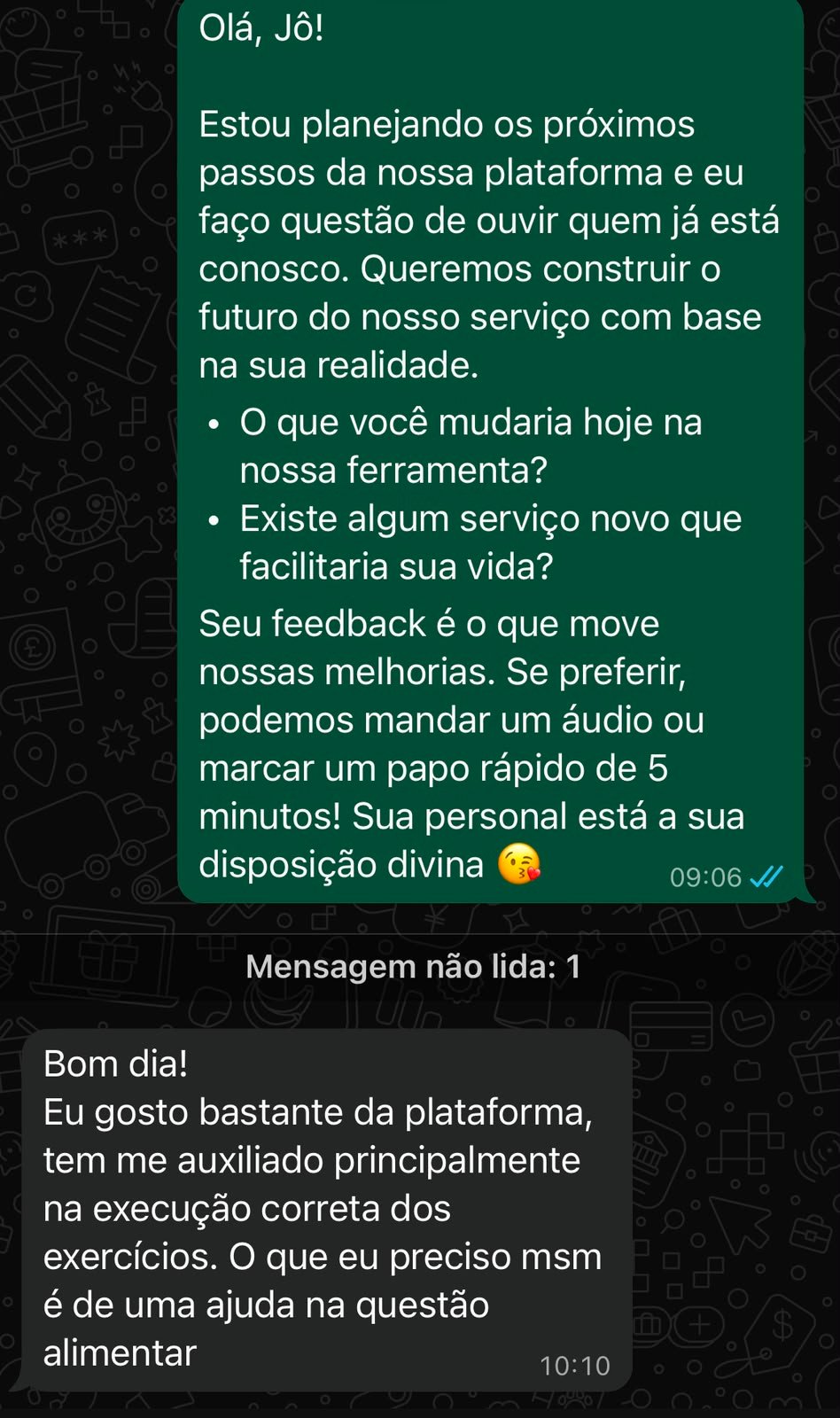 Feedback de Aluna